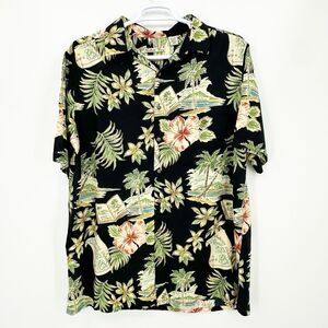 Batik Bay Mes Hawaiian Shirt XLT Easy Care Tropical Floral Vacation Resort Beach